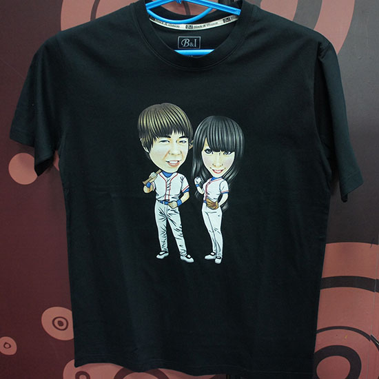 圓領短袖棉-黑 (不含Q版畫)